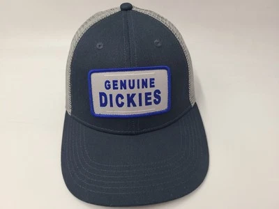 Genuine Dickies Patch Mesh Trucker Snapback Hat Cap Workwear Men Women Blue Gray - Image 1 of 4