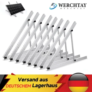 8X PV Halter 118cm Solarmodul Balkonkraftwerk Flachdach 0°-90° Aufständerung - Bild 1 von 7