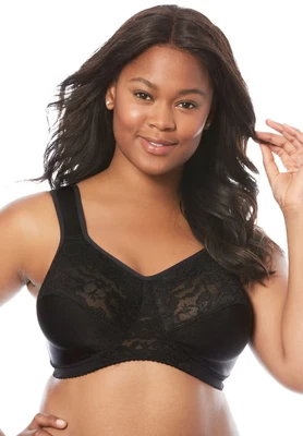 Comfort Choice Easy Enhancer Wireless Bra, Black 54C - Image 1 of 4