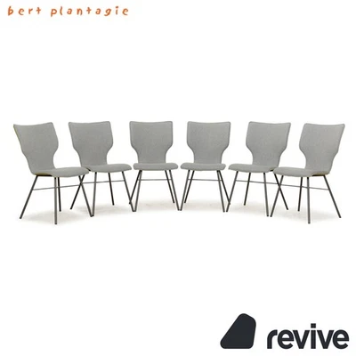 Ensemble De Chaises 6 Bert Plantagie JONI Four Plus Tissu Chaise Gris Vert - Photo 1/4