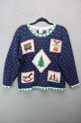 De colección. Suéter de Navidad Signatures by Northerin Isles bordado a mano - mediano - Y2K Foto 1 de 4