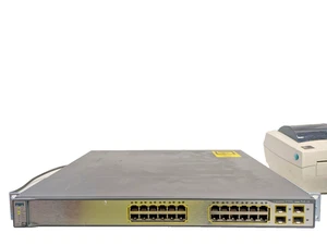 Cisco 3750G-24PS-S V06 Gigabit Switch Cisco WS-C3750G-24PS-S VAT INC - Picture 1 of 4