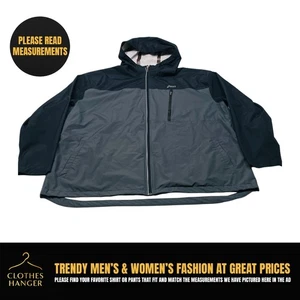 Asics Jacket Mens 4XL Black Gray Hooded Running Light Water Resistant Reflective - Picture 1 of 11