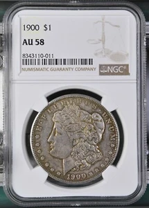 1900 Morgan Dollar NGC Certified AU58 - Picture 1 of 2