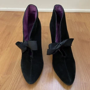 Vintage Maud Frizon Women’s Black Bow High Heels Size 37 - Picture 1 of 11