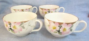 VINTAGE NIPPON AZALEA BONE CHINA COFFEE TEA CUPS SET OF 4 BLUE MARK - Picture 1 of 4