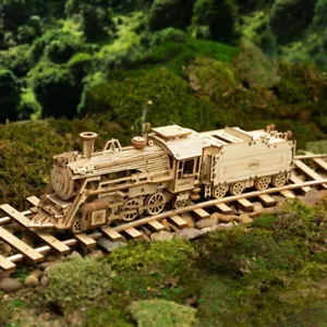 Rokr 3D Rompecabezas de Madera Modelo a Escala 1:80 Tren Prime Steam Express, Rompecabezas de Vástago EE. UU. - Imagen 1 de 10