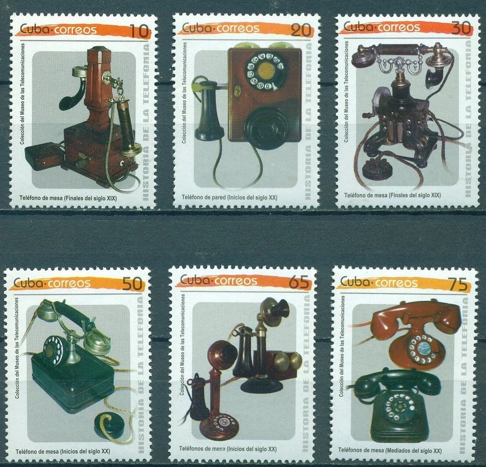 sCUBA Sc# 5703-5708 HISTORIA DE COMUNICACIONES TELEFÓNICAS JUEGO CPL de 6 2015 MNH Foto 1 de 1