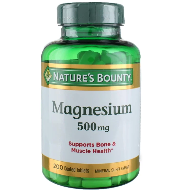 Магний Natures Bounty 500 мг минеральная добавка - таблетка в оболочке 200 шт. - Изображение 1 из 1