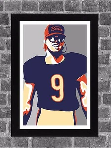 Retrato deportivo estampado artístico de los osos de Chicago Jim McMahon 11x17 - Imagen 1 de 2