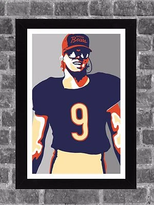 Спортивная портретная гравюра Chicago Bears Jim McMahon 11x17 - Изображение 1 из 2
