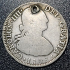 1808 MEXICO SPANISH COLONY SILVER 2 REALES - HOLED DT54