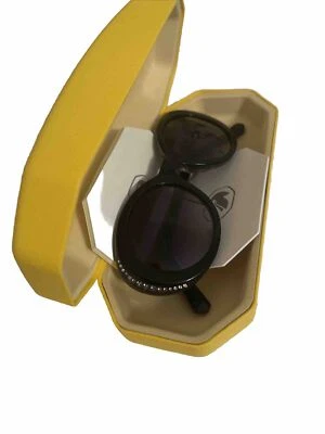 Mujeres Swarovski NEGRAS Gafas de sol Ovaladas Degradadas Con CRISTALES BLANCOS Y NEGROS Nuevas Foto 1 de 4