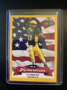 2016 Leaf Draft All American Gold #2 Carson Wentz - Picture 1 of 2