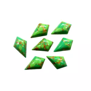Green Copper Turquoise Kite Cabochon 7x12mm To 18x25mm 5 Pcs Loose Gemstone - Picture 1 of 6