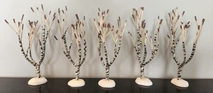 LEMAX CHRISTMAS VILLAGE ACCESSORIES - 6.5" BIRCH TREES - SET OF 5 - Picture 1 of 1