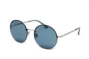 Fossil Sunglasses Women's Round FOS2083S YB7 Silver 56mm Blue Lens NEW! - Picture 1 of 5