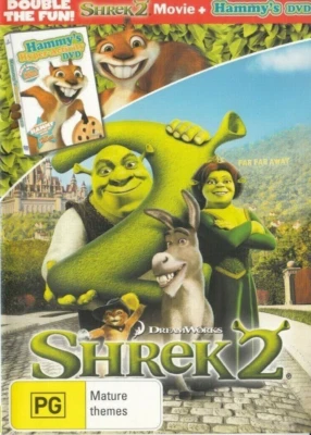 Shrek 2 + Hammy's (DVD, 2 Discs)  Region 4 - New and Sealed - image 1 of 2
