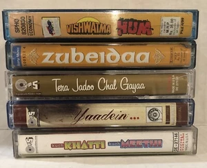 Lot 5 Indian Hindi Audio Tapes Cassettes Bollywood Zubeidaa Yaadein Vishwatma - Imagen 1 de 6