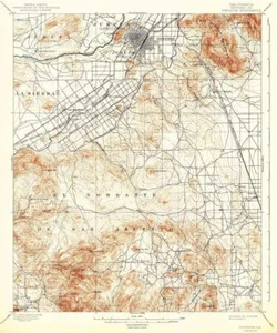 1901 Topo Map of Riverside California - Imagen 1 de 3