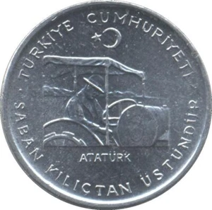Turkey | Turkish 10 Kurus Coin | FAO | Mustafa Kemal Ataturk | Tractor | 1975 - Picture 1 of 2
