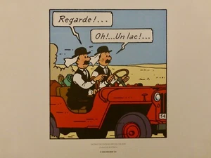 TINTIN EXTRAIT DE TINTIN AU PAYS DE L OR NOIR 3 GRAVURES - Imagen 1 de 3