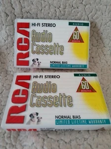 RCA Audio Cassette Hi Fi Stereo 60 Minute New Sealed Normal Bias lot of 2 - Picture 1 of 2