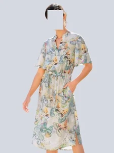 Alba Moda Kleid im Schmetterling Druck creme-lind Gr. 44 0721888045 (G) - Bild 1 von 6