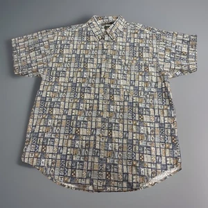 Vintage McGregor Button Up Hemd Herren L 100% Baumwolle All Over Print Hawaii - Bild 1 von 5