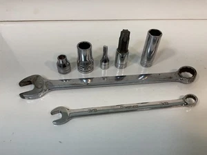 Snap On Lot of 7 Tools Combination Wrenches Sockets Specialty SAE Metric - Picture 1 of 13