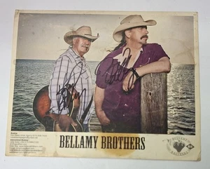 FOTO FIRMADA POR LOS HERMANOS BELLAMY 8x10 country duo autógrafo - Imagen 1 de 2