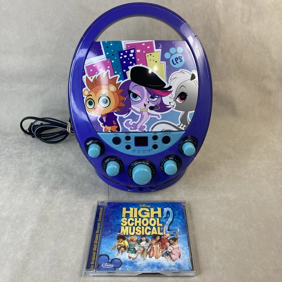 Littlest Pet Shop Disco Party CD Karaoke machine. With CD, NO Microphone. - Image 1 of 4