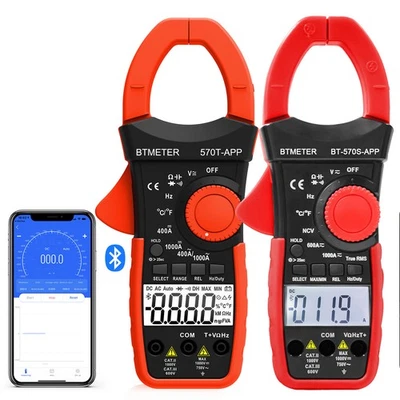 Digitale Stromzange Multimeter DC AC Strom Volt Tester Auto-Bereich Bluetooth - Bild 1 von 4