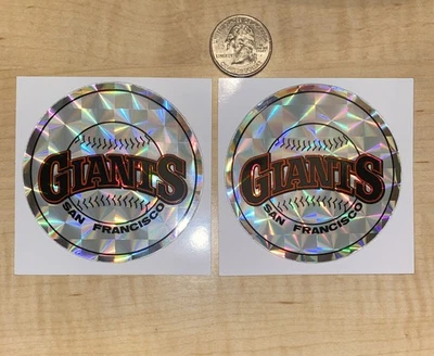 MLB Baseball Prismatic Stickers San Francisco Giants early 1990's Vintage Lot 2 - Image 1 of 3