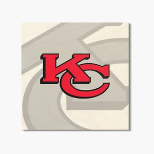 Abreviatura de montaña rusa cuadrada deportiva de los Kansas City Chiefs de la NFL - Imagen 1 de 3