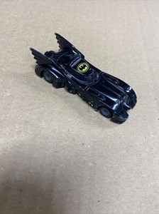 1989 ERTL DC Comics Batmobile Black w/Yellow Batman Logo - As-is Good Condition