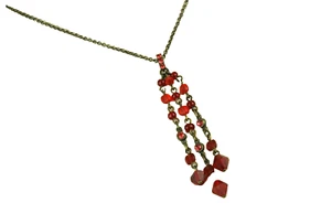 Konplott Kette bronze "Rose Water" Swarovski Strassteine Perlen rot neu - Bild 1 von 5