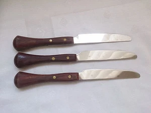 WMF Chalet Cromargan Holz Besteck 3 Messer Menümesser 21,5 cm - Bild 1 von 6