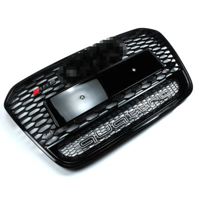 Para Audi A6/S6 C7 RS6 2012-2015 estilo rejilla delantera de panal de malla con Quattro Foto 1 de 4