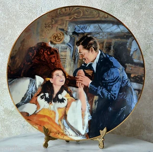 PLATO DE COLECCIONISTA QUE SE FUE CON EL VIENTO ESCARLATA Y RHETT - ANIVERSARIO, Bradex - Imagen 1 de 4