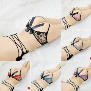 Sexy Women's Crotchles Lace Thong G-string Panties Lingerie Underwear T-back USA - Picture 1 of 24