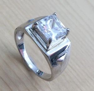 Ring 3,0 kt BRILLANT ZIRKONIA STEIN 0,925 STERLINGSILBER #9 NEU!! - Bild 1 von 2