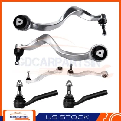 For 2006-2008 BMW 750Li 760i 745i 6Pcs Front Lower Control Arms Outer Tie Rods - Image 1 of 4