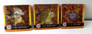 Lot 1999 Artbox Pokemon Action Flipz Premier Edition Cubone, Koffing, Sandshrew - Picture 1 of 2
