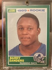 1989 Score Barry Sanders rookie card 257 HOF Detroit Lions