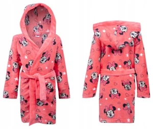 MINNIE Accappatoio Disney Poliestere Cappuccio Rosa Mis 140/146 cm.Eta'7/8 anni - Picture 1 of 1