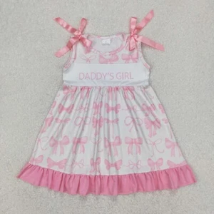 Father's Day Party Wear Daddy's Girl Pink Coquette Sibling Sister Girls Clothing - Picture 1 of 9