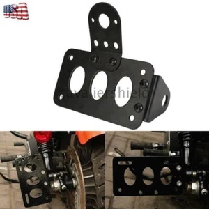 Motorcycle Black License Plate Holder Bracket For Harley Bobber Chopper Racer US - Picture 1 of 13