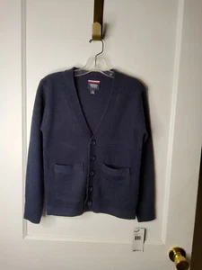 NWT $32 French Toast Boys Navy Cardigan Sweater,  M(8), Button Front, School - Picture 1 of 2