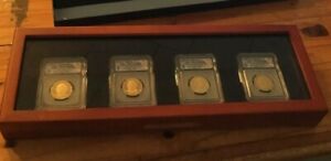 2007 S Presidential Dollar 4 Coin Proof Set ICG PR70 DCAM $1 In Wood Display